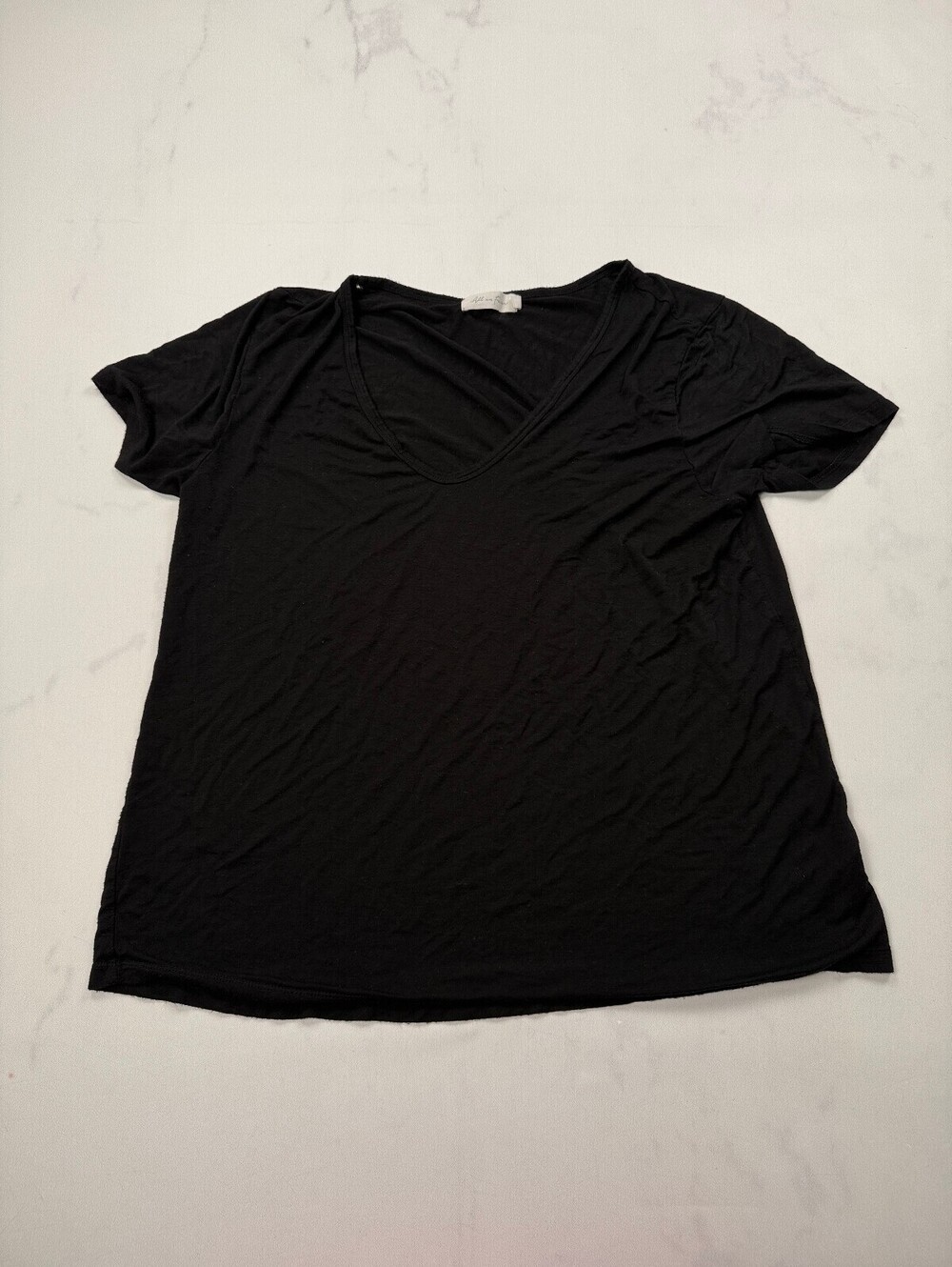 All in Favor Black T Shirt Modern Classic Style - Womens M